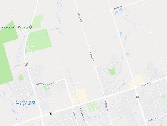 Map of Taunton North Neighbourhood in Whitby Durham Ontario