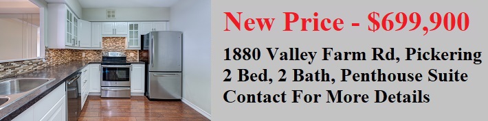 New Price on 1880 Valley Farm Rd, Suite ph25 Pickering Condo For Sale