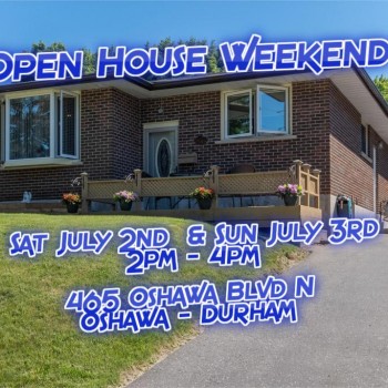 Open House Weekend at 465 Oshawa Blvd N Detached Bungalow in Durham