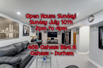 Open House Sunday July 10th at 465 Oshawa Blvd N Oshawa Detached Bungalow
