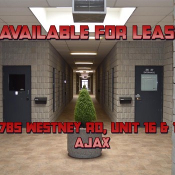 For Lease Spacious Industrial Condo in Ajax at 785 Westney Rd S, Units 16 & 17