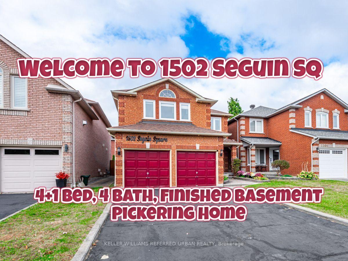 1502 Seguin Sq – 4+1 Bed, 4 Bath, Finished Basement – Detached Home in Pickering