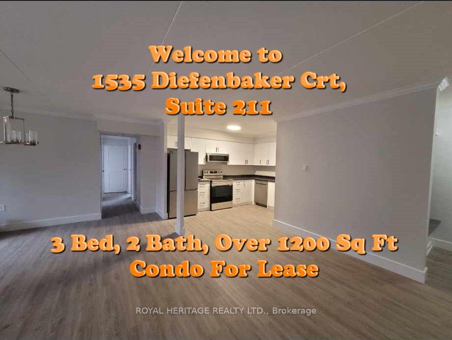 For Lease 3 Bed, 2 Bath Pickering Condo Over 1200 sq ft
