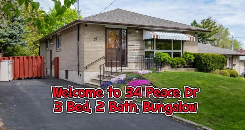 For Sale 3 Bed, 2 Bath Toronto Bungalow For Sale Tons of Potential!