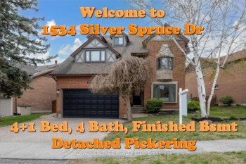 1534 Silver Spruce Dr Pickering Detached Home in Durham