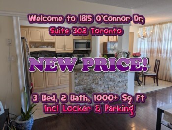 New Price 302-1815 OConnor Dr Victoria Village Toronto Condo For Sale