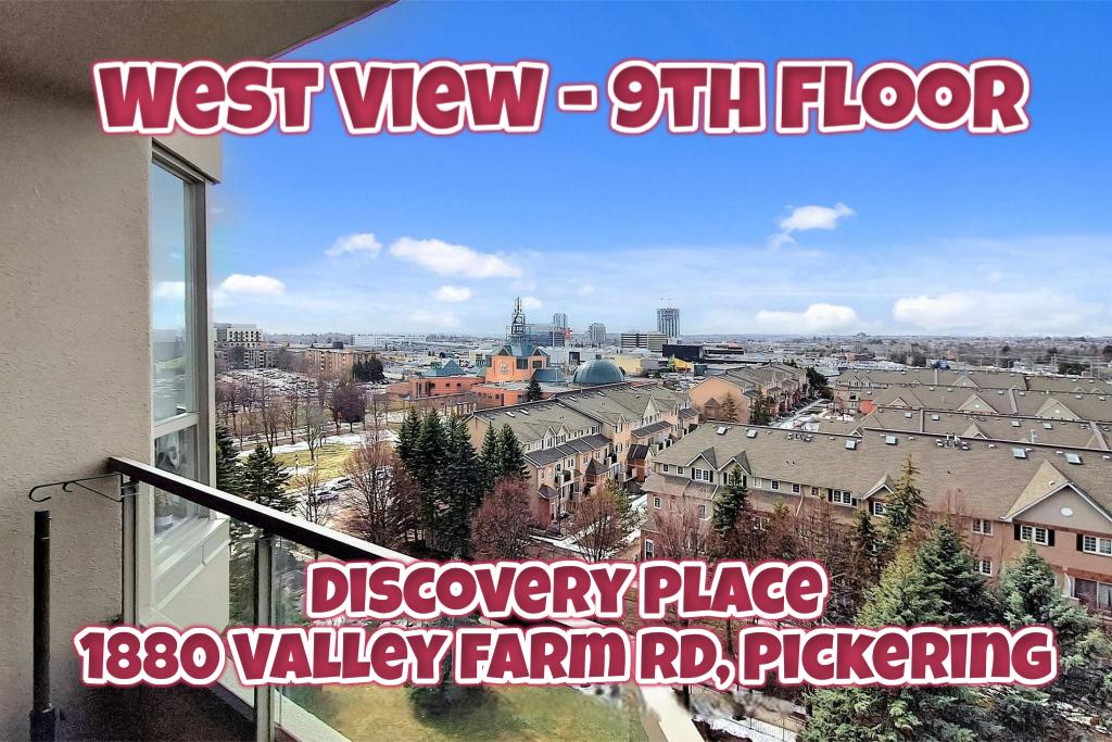 View From 9th Floor in Discovery Place – 1880 Valley Farm Rd Pickering Condos