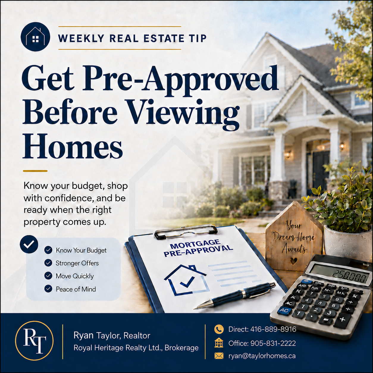 Real Estate Tip – Get Pre-Approved Before Viewing Homes