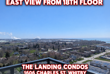 View From 18th Floor in The Landing Condos at 1606 Charles St Whitby Condo