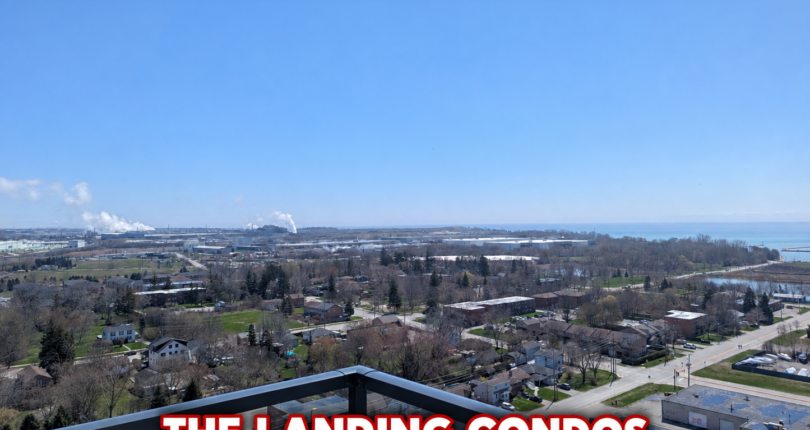 East View From the 18th Floor in The Landing Condos – 1606 Charles St, Whitby
