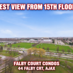West View From 15th Floor of Falby Court Condos at 44 Falby Crt, Ajax Condo