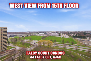 West View From 15th Floor of Falby Court Condos at 44 Falby Crt, Ajax Condo