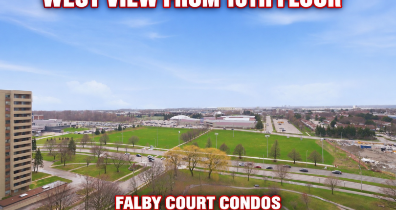 West View from the 15th Floor in Falby Court Condos – 44 Falby Crt, Ajax